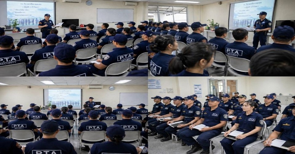พนักงานรักษาความปลอดภัยทุกคน จะถูกตรวจประวัติอาชญากรรมจากสำนักงานตำรวจแห่งชาติและต้องผ่านการฝึกอบรมก่อนออกไปประจำหน่วยงานทุกที่ของบริษัท